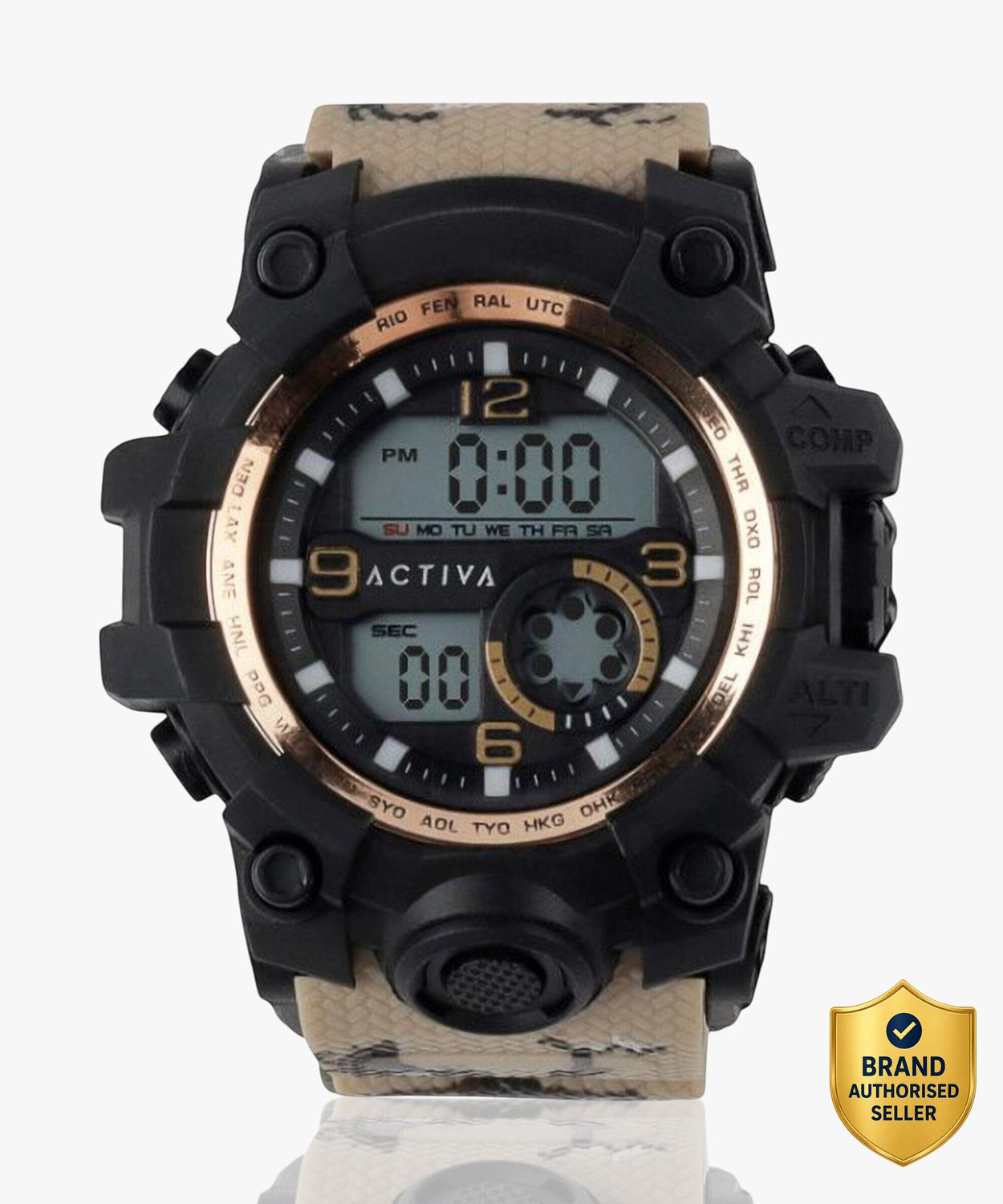 Image of INVICTA ACW435-005 Activa By Invicta Black Dial Digital Watch - For Men