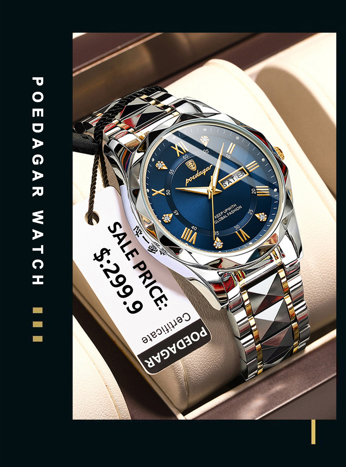 Image of POEDAGAR PD615G-A Analog Watch - For Men