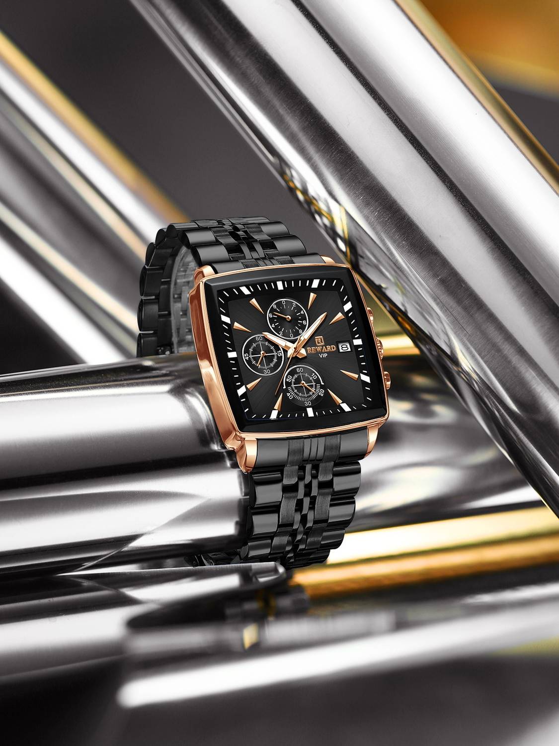 Reward RD81100M-X Analog Watch - Black - Image 1