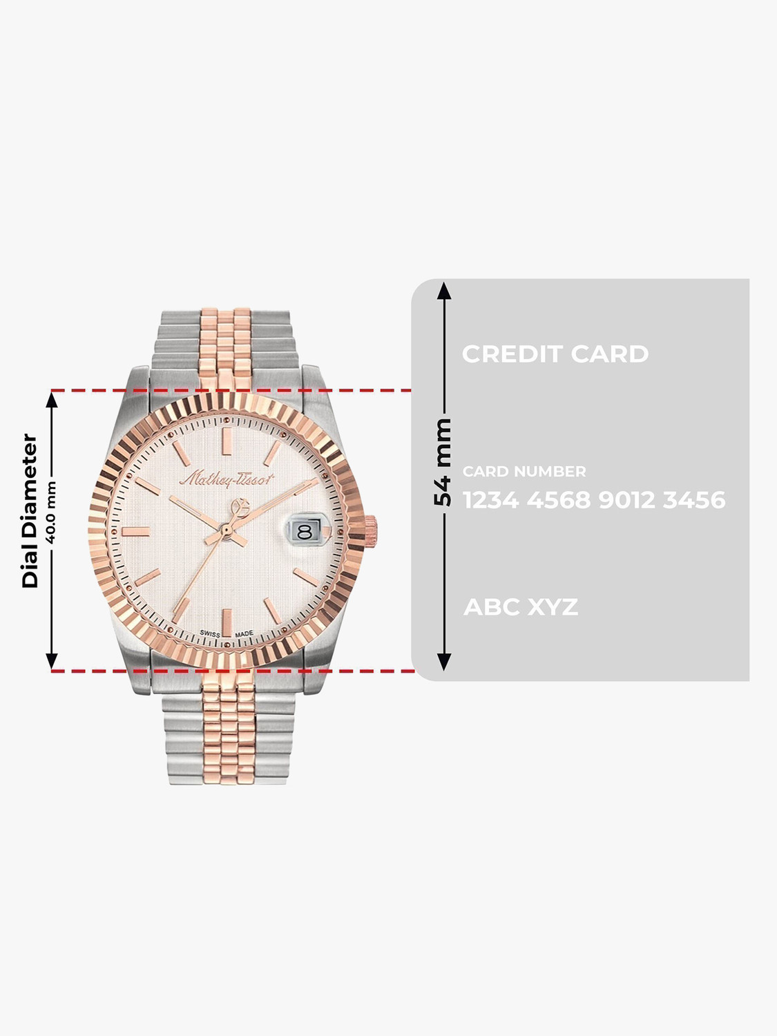 Image of Mathey-Tissot H810RA Swiss Made Mathy III Quartz Ronda 515 H3 Movement White Dial Analog Watch - For Men