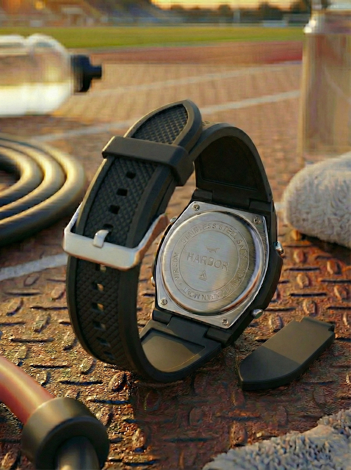 Image of Harbor rugged durability modern styling bold square dial gym, outdoors Sports Watch Digital Watch - For Men