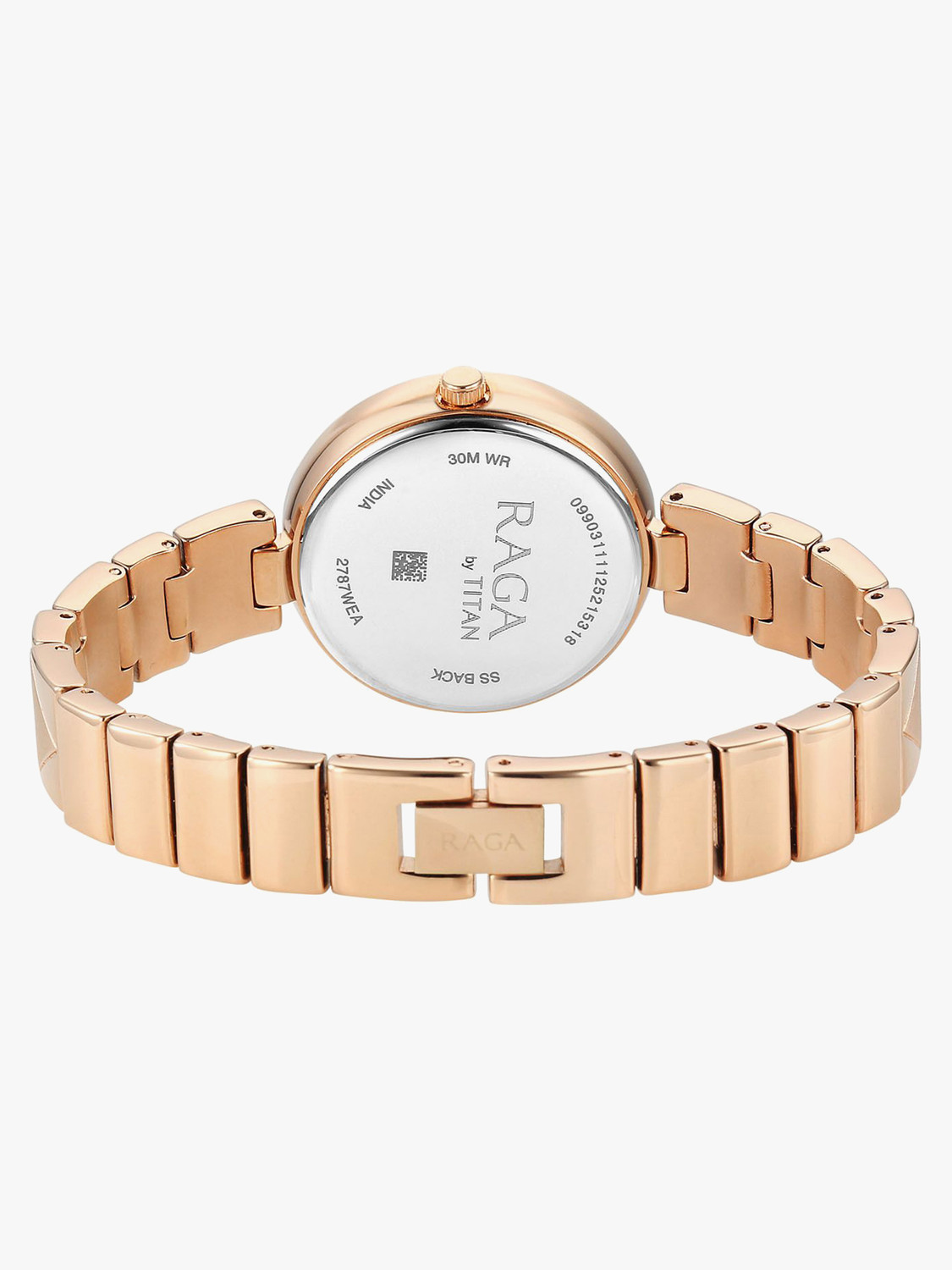 Image of Titan Raga Allure Raga Allure Quartz White MOP Dial Rose Gold Brass Solid Link Strap Analog Watch - For Women