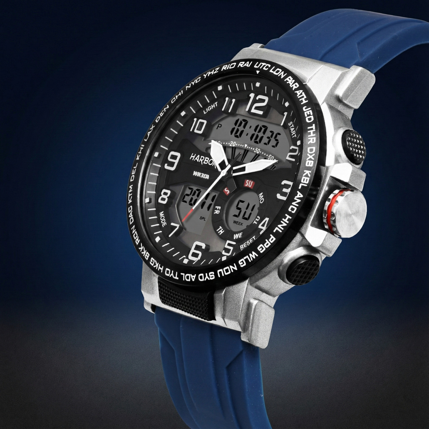 Image of Harbor Sports Soft Silicon Strap Casual, Travel, Party Wear Wrist Watch For Men Analog-Digital Watch - For Men