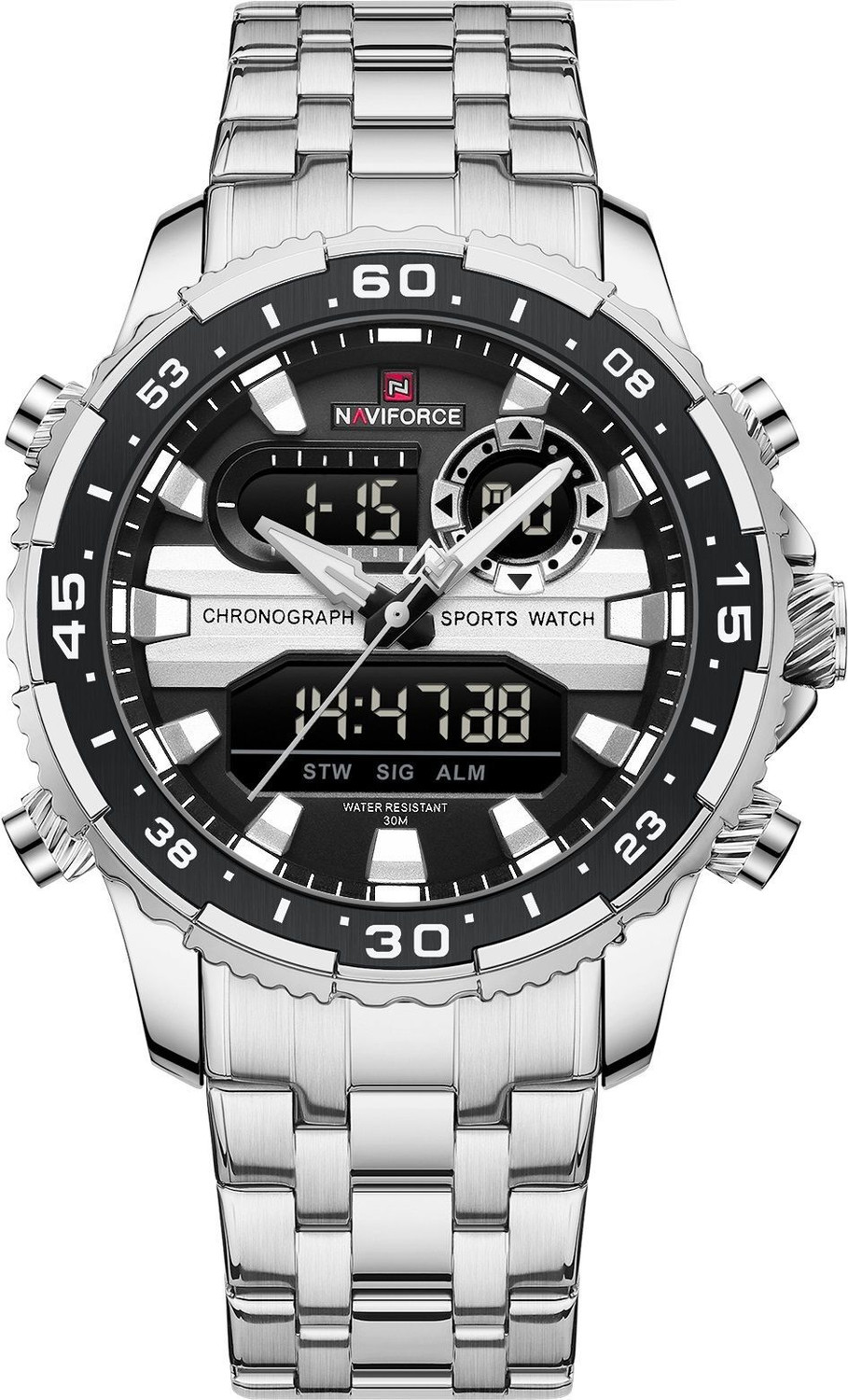 Image of NAVIFORCE Analog-Digital Watch - For Men NF9234S-B-S