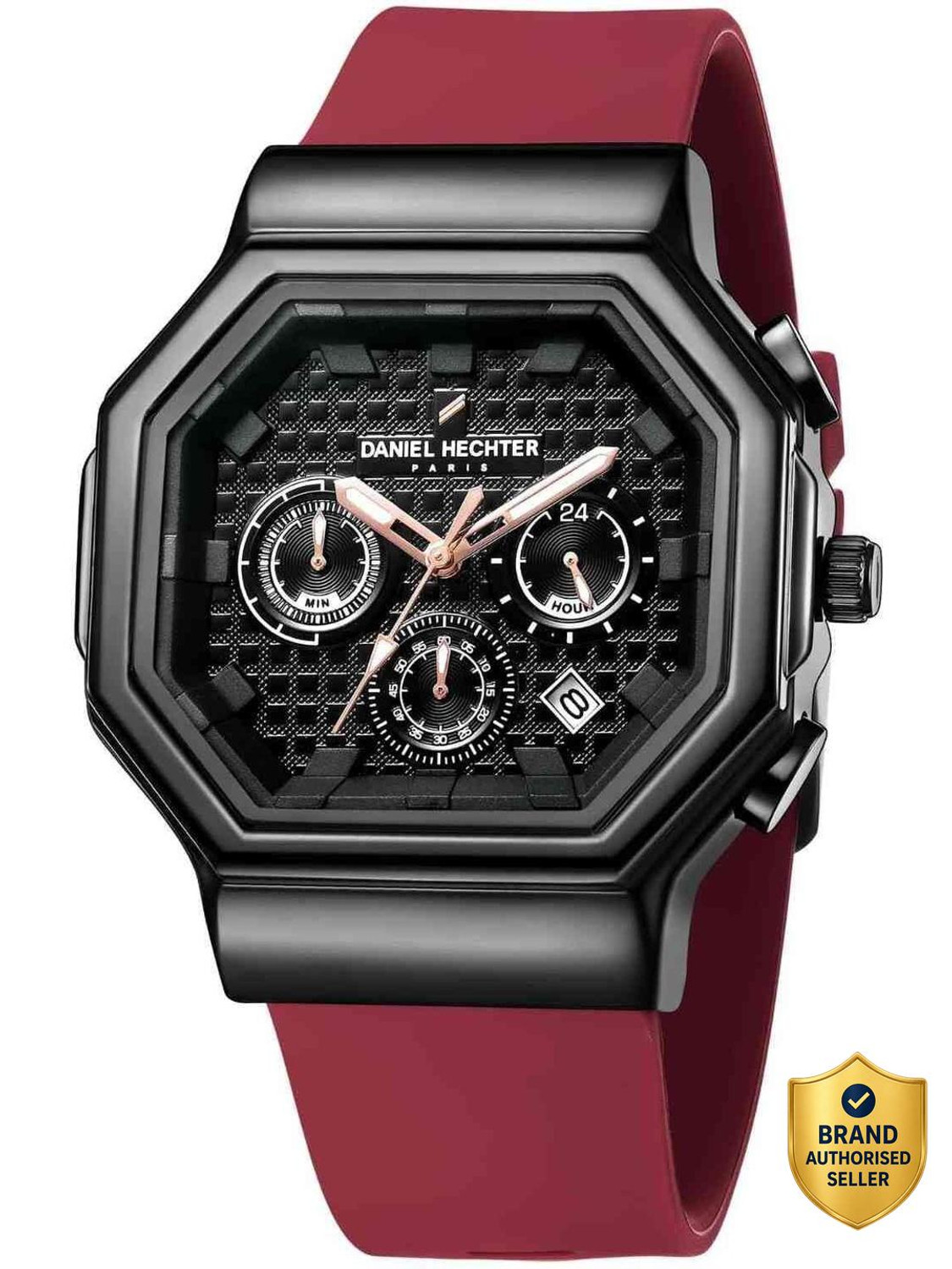 Image of DANIEL HECHTER Model DHM1018 Analog Red Dial Men's Watch Analog Watch - For Men