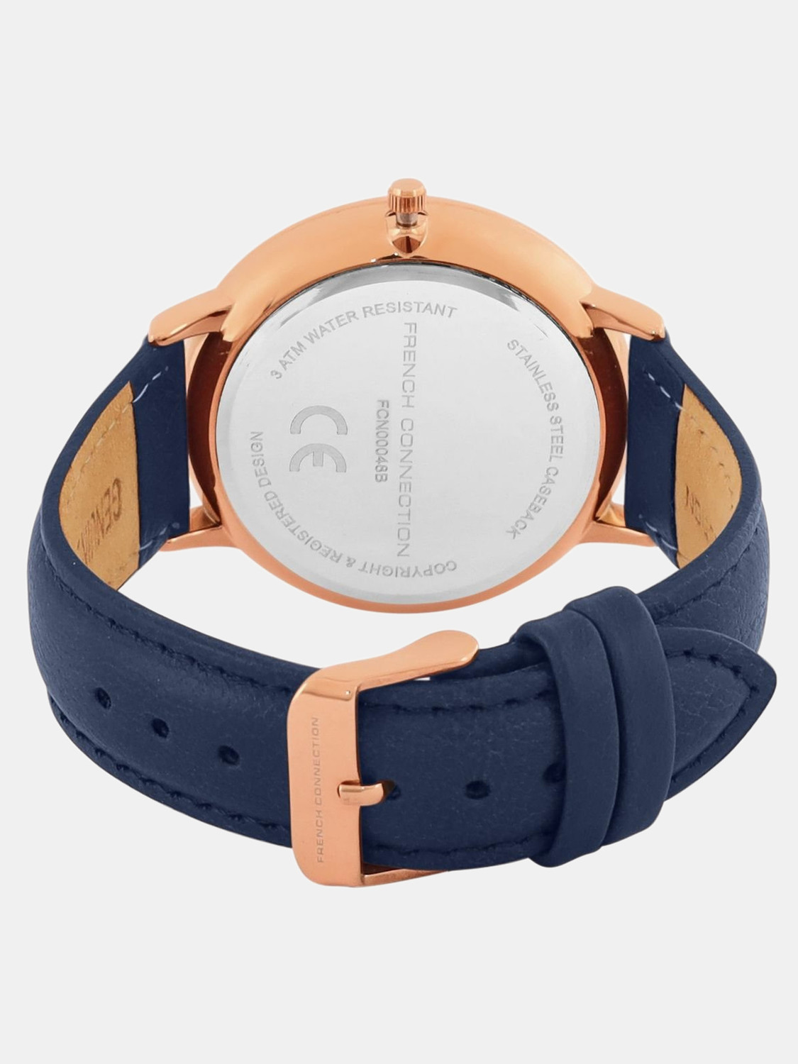 Image of French Connection Heritage Heritage Dated Blue Round Dial | Analog Watch for Men's | FCN00048B Analog Watch - For Men