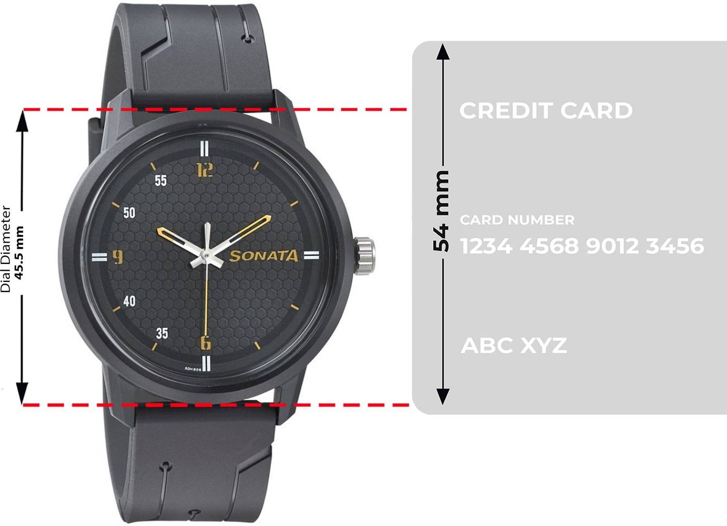 SONATA Volt Black Analog Watch - For Men - Image 4