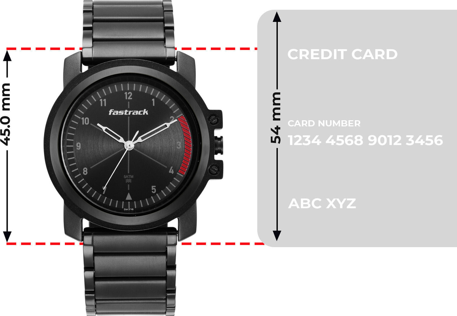 Image of Fastrack Fastrack Stunners Black Dial Black Metal Strap Analog Watch - For Men