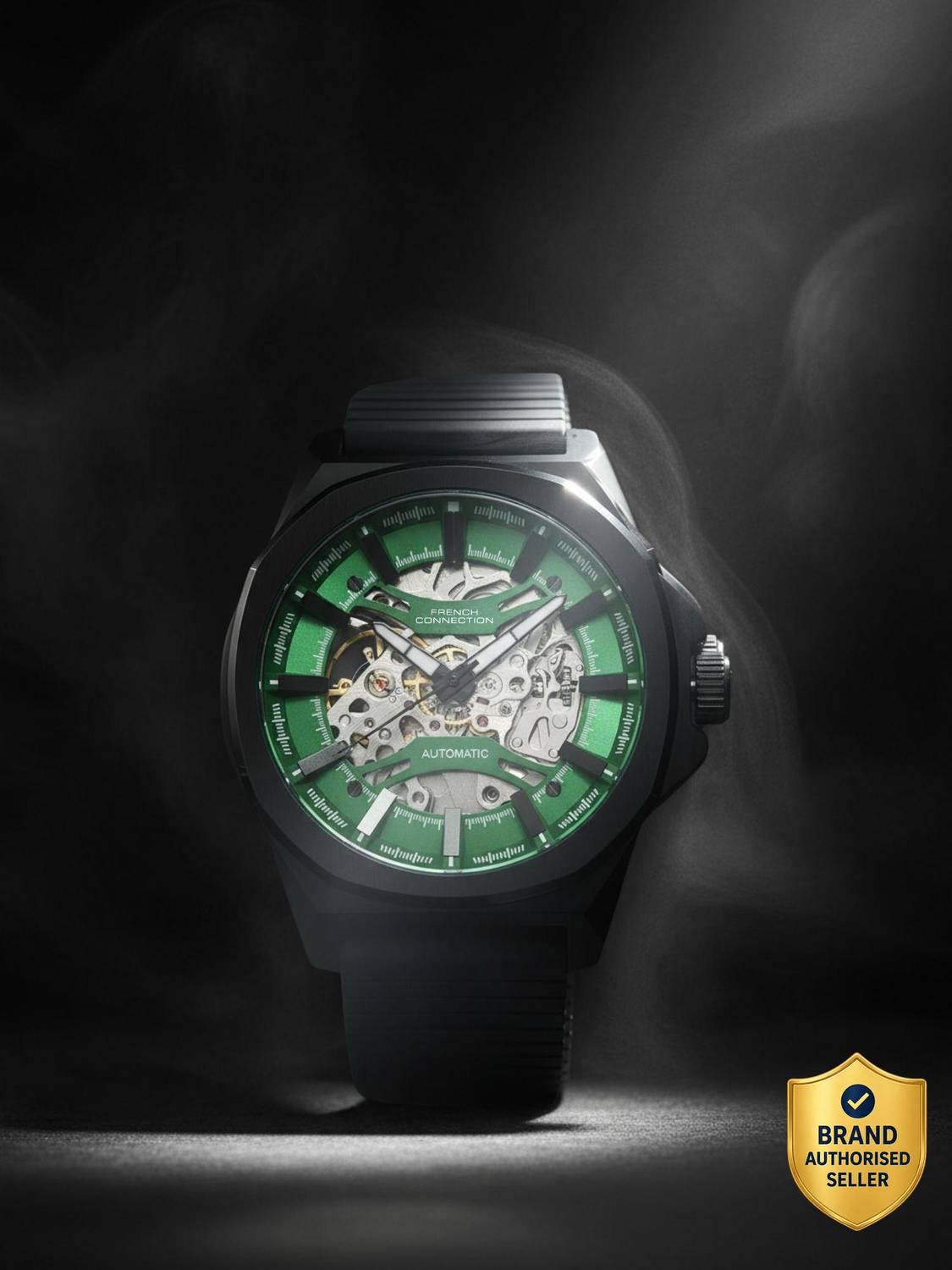 French Connection Mechalume Green Dial Watch - Image 1