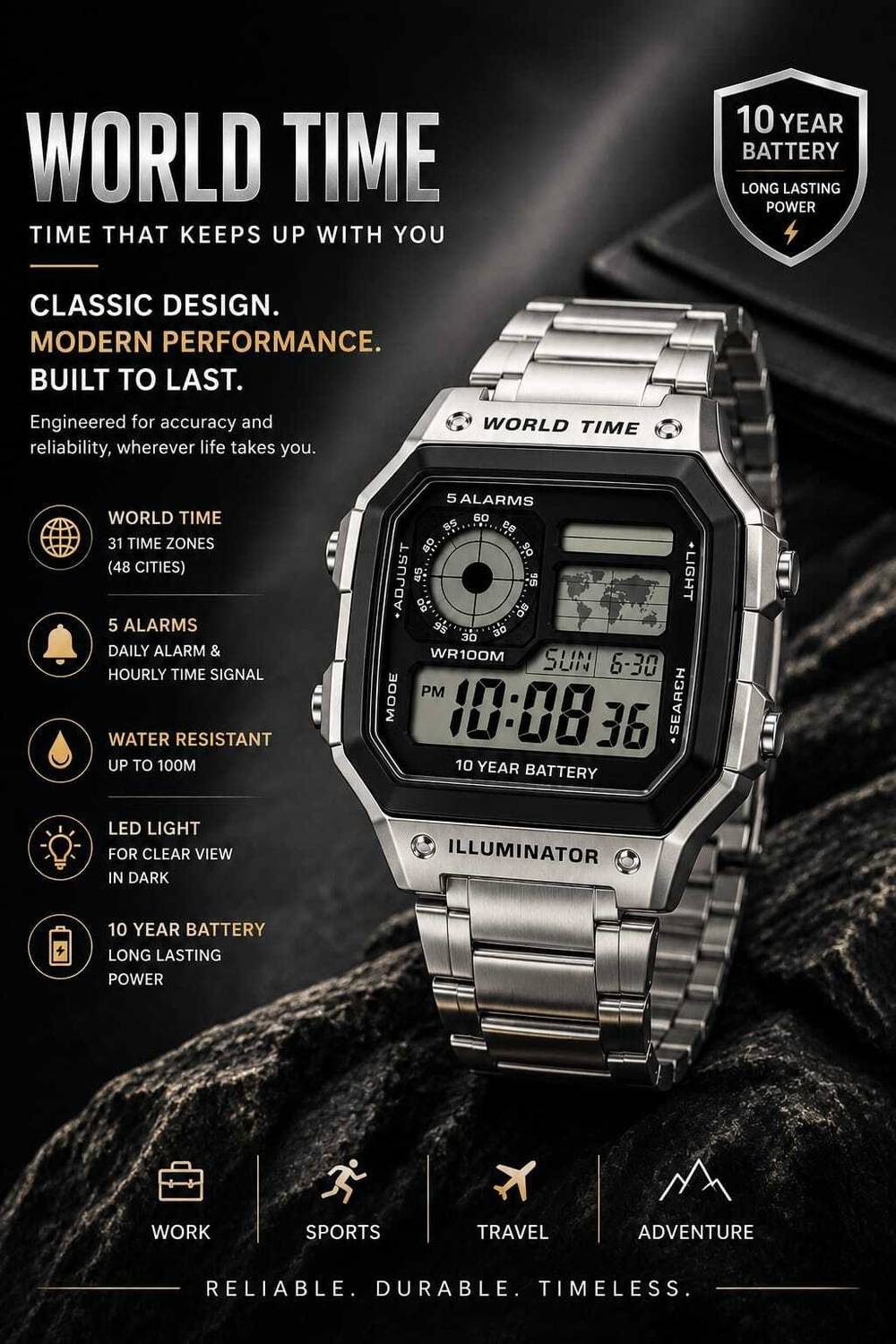 ASMR Digital Watch for Men - Image 3