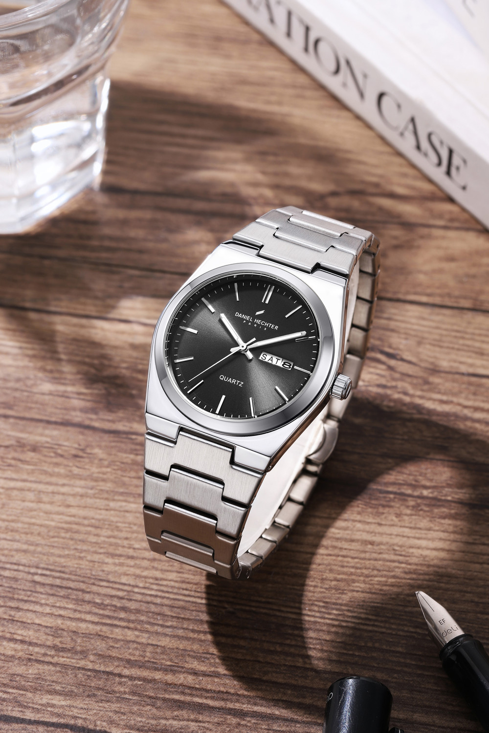 Image of DANIEL HECHTER Model DHM1004 Modern Analog Watch for Men with Round dial and Stainless Steel Band Analog Watch - For Men