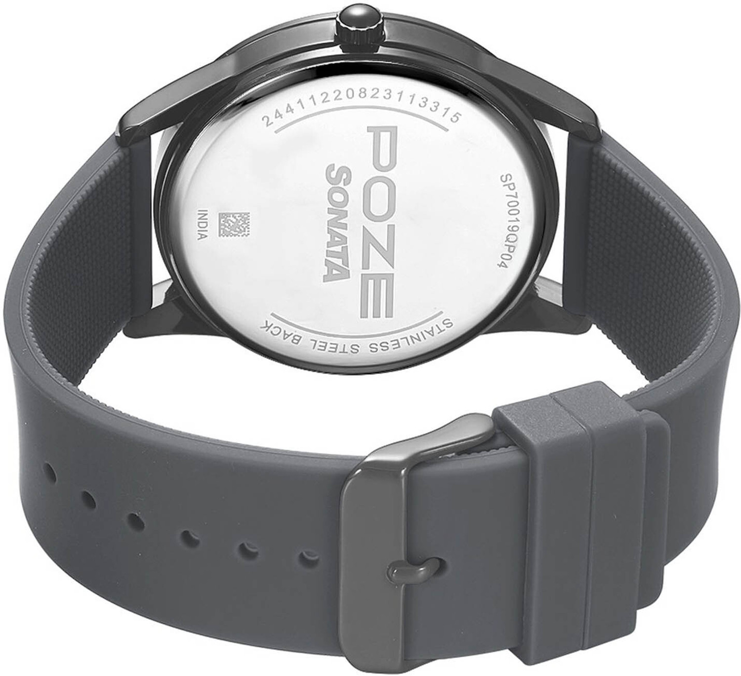 Image of SONATA Poze by Sonata Quartz Analog Black Dial Silicone Strap Watch for Men Analog Watch - For Men