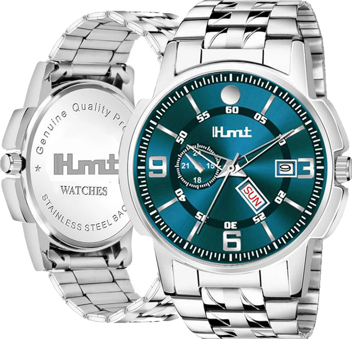 Image of HMT DLX HMDLX-BG3-2022-03 Trending HMTS Green Mens Watch-Watches & Branded Quartz and Wrist Ghadi For Men Analog Watch - For Men