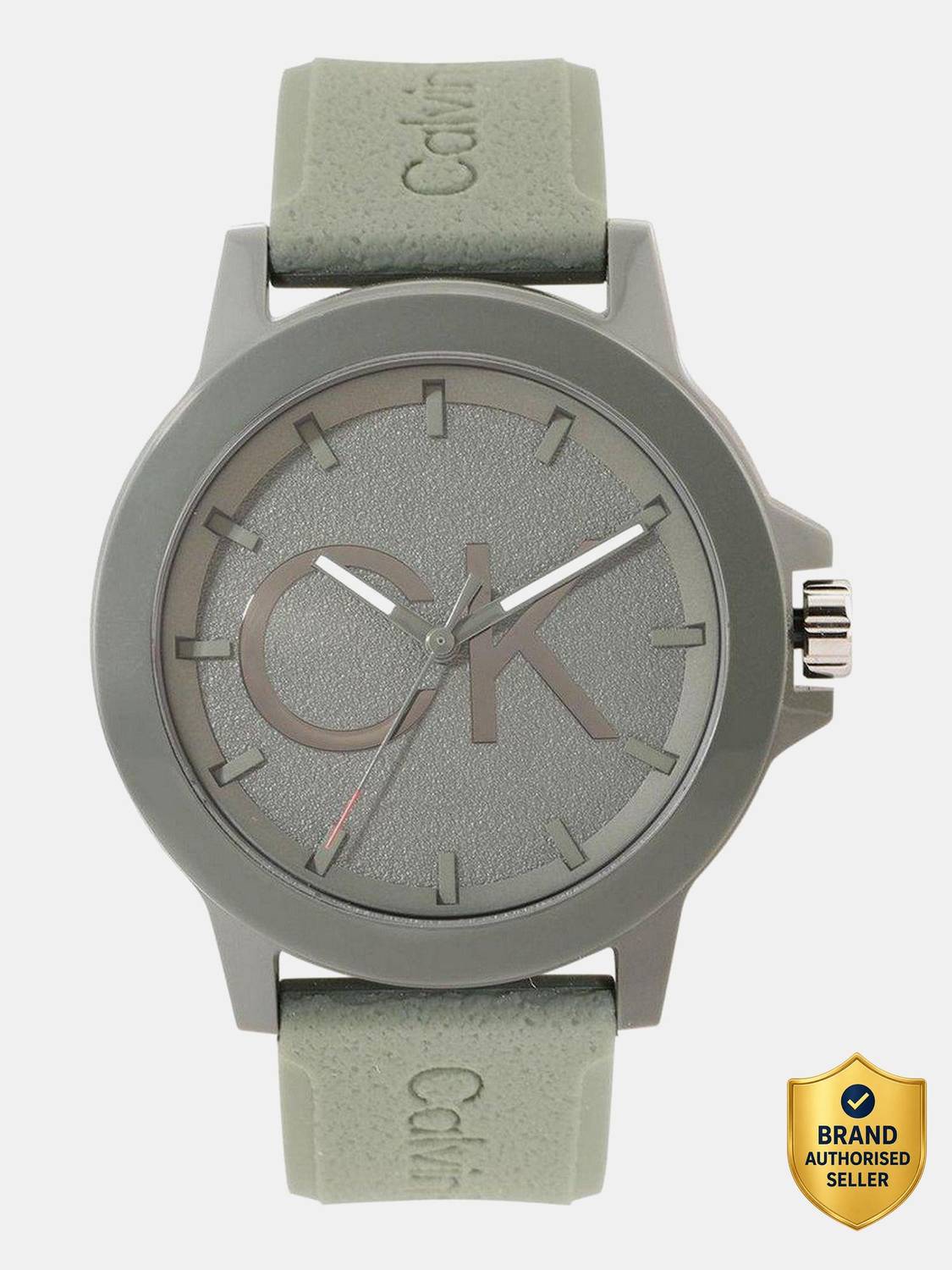 Calvin Klein Ck Reset Reset Qtz Basic Green Round Dial 's / Analog Watch - For Men