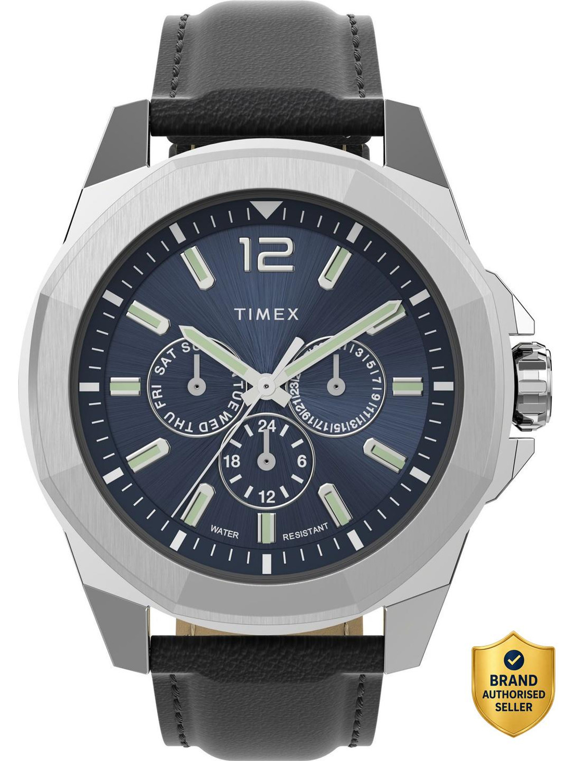 Image of TIMEX Essex Round 44mm Blue Dial Analog Watch - For Men
