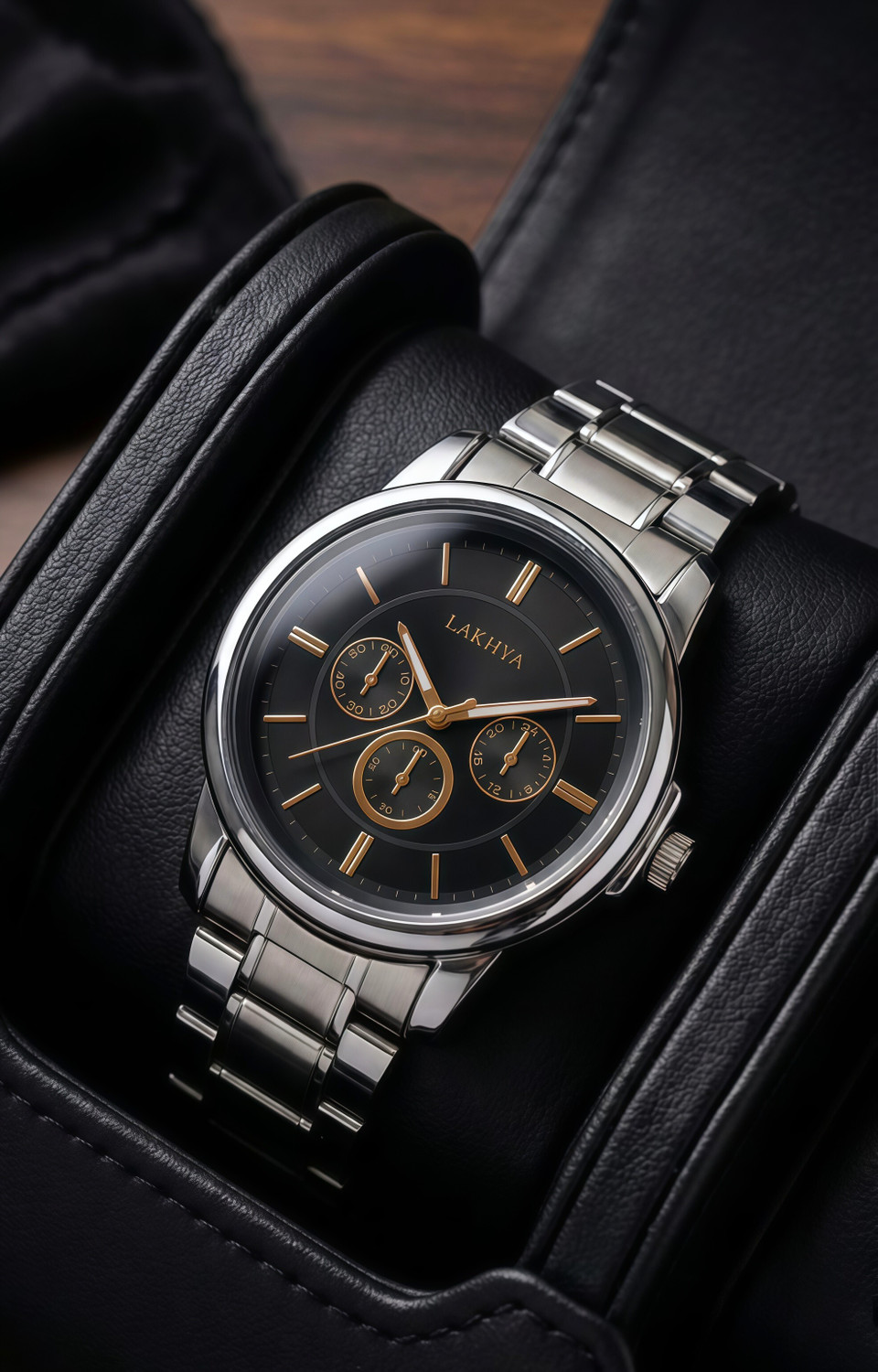 Image of LAKHYA Analog Watch - For Men ZF-09 CHAIN-BLK