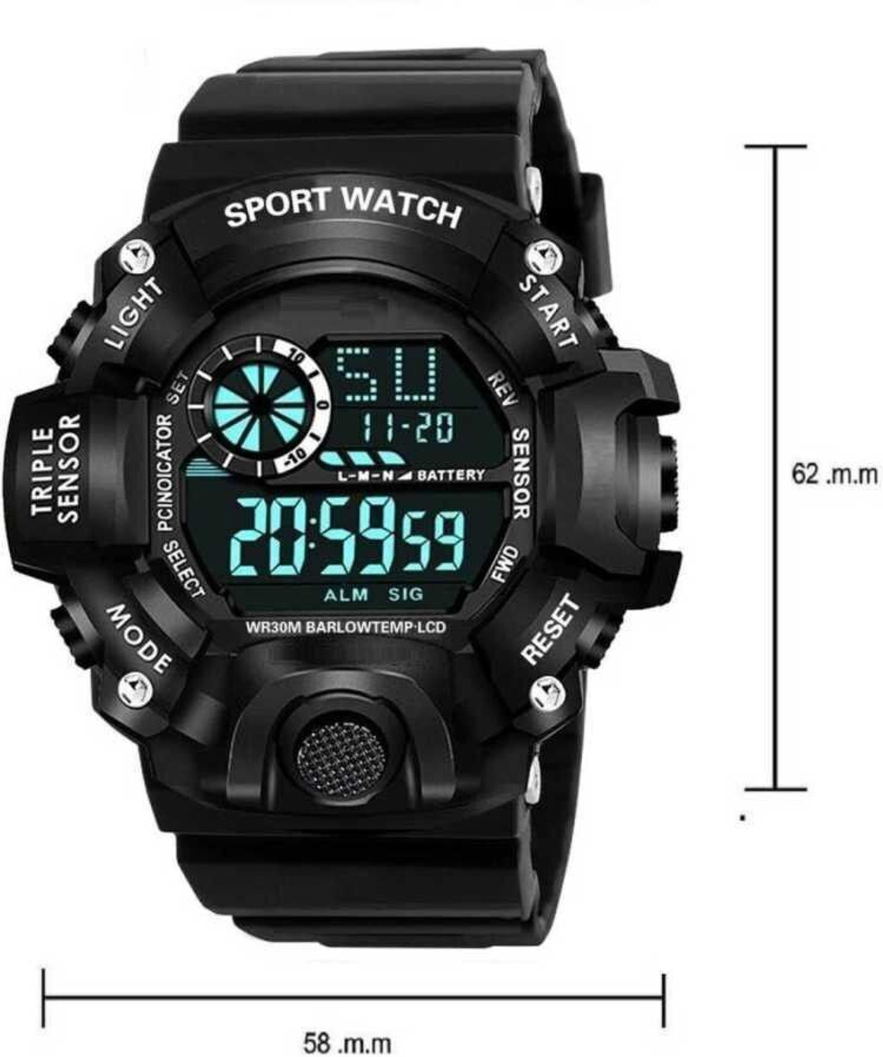 Image of Zienz Stylish Designer Digital Watch - For Boys