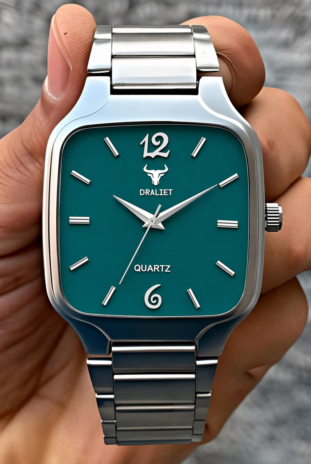 Image of DRALIET LCS-4297 Elegant Series Square Quartz For Boys Analog Watch - For Men