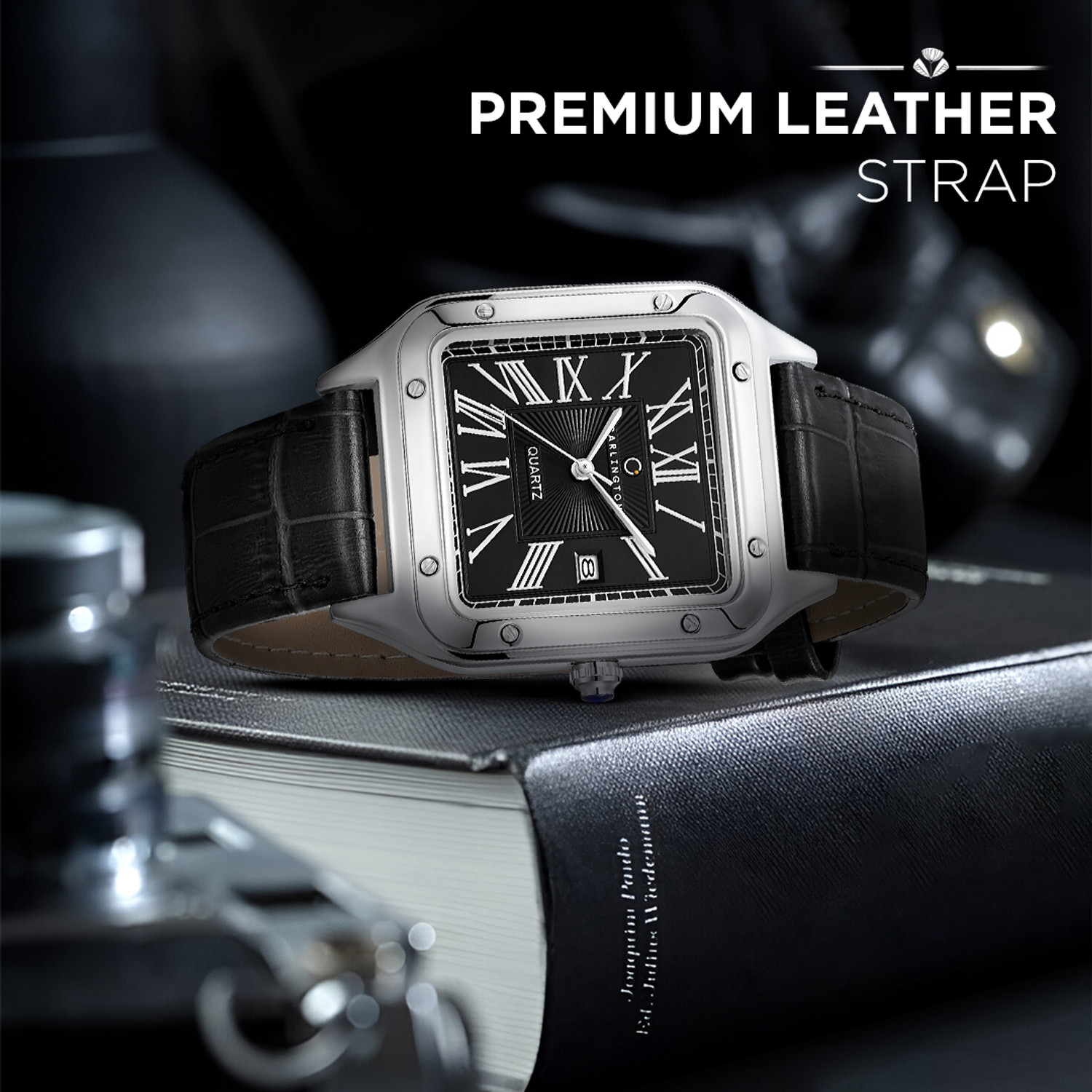 Image of Carlington CT 4050 Black Belt Carlington Meridian Series Premium Gents Wrist Watches Analog Watch - For Men