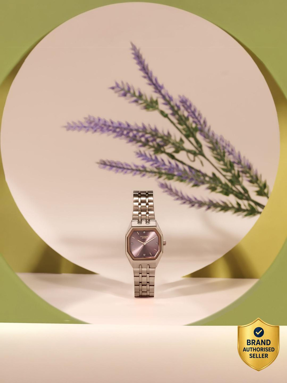 Image of SONATA Poze 8 Sonata Poze 8 Quartz Pink Dial IP Rose Gold 304SS Sheet Metal Strap Analog Watch - For Women