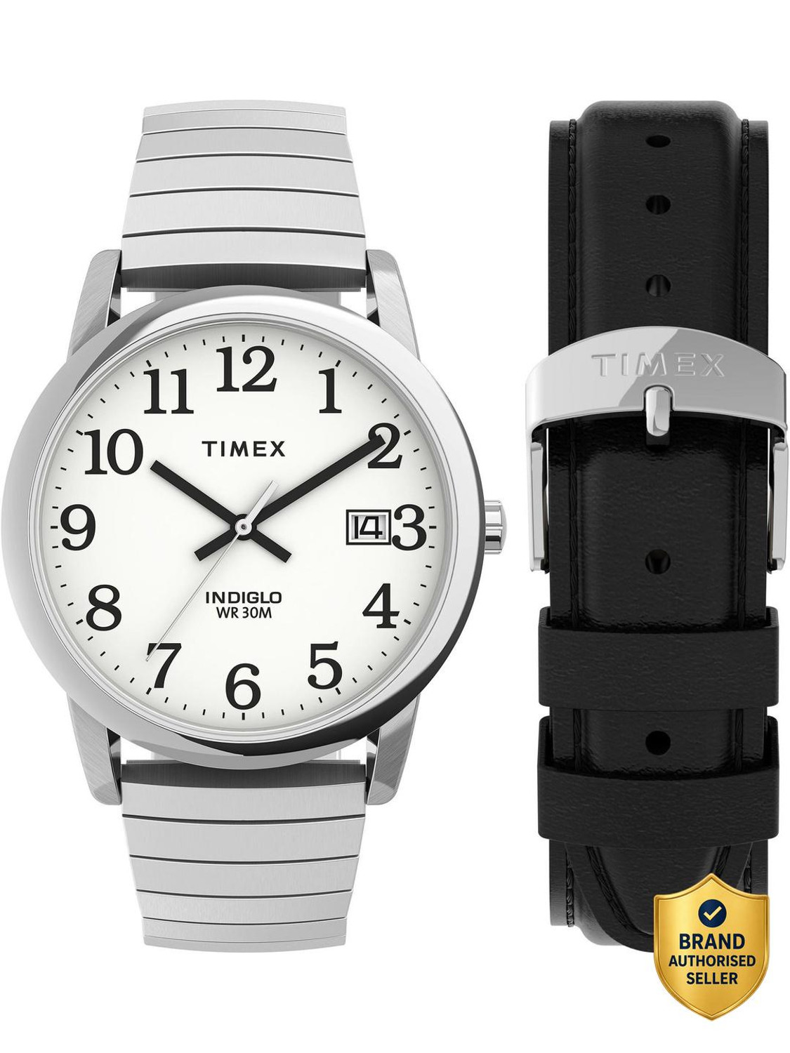 Image of TIMEX TWG025400JQ White Round Dial Analog Watch - For Men