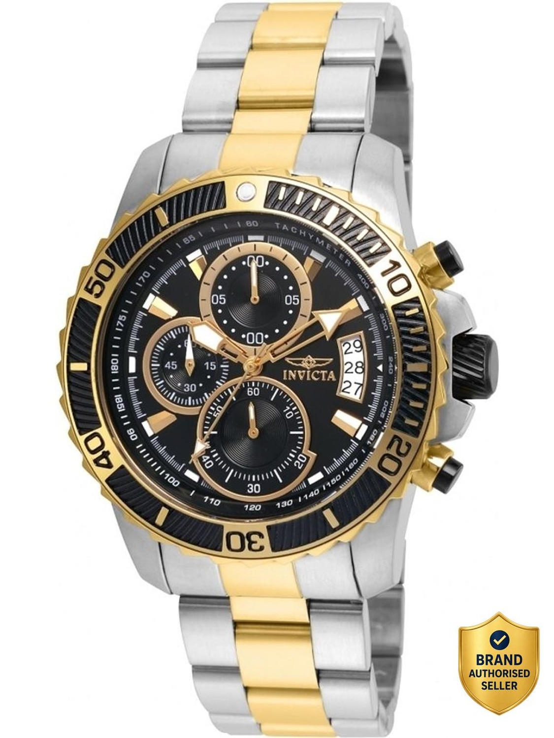 Image of INVICTA 22418 Quartz Black Dial Analog Watch - For Men
