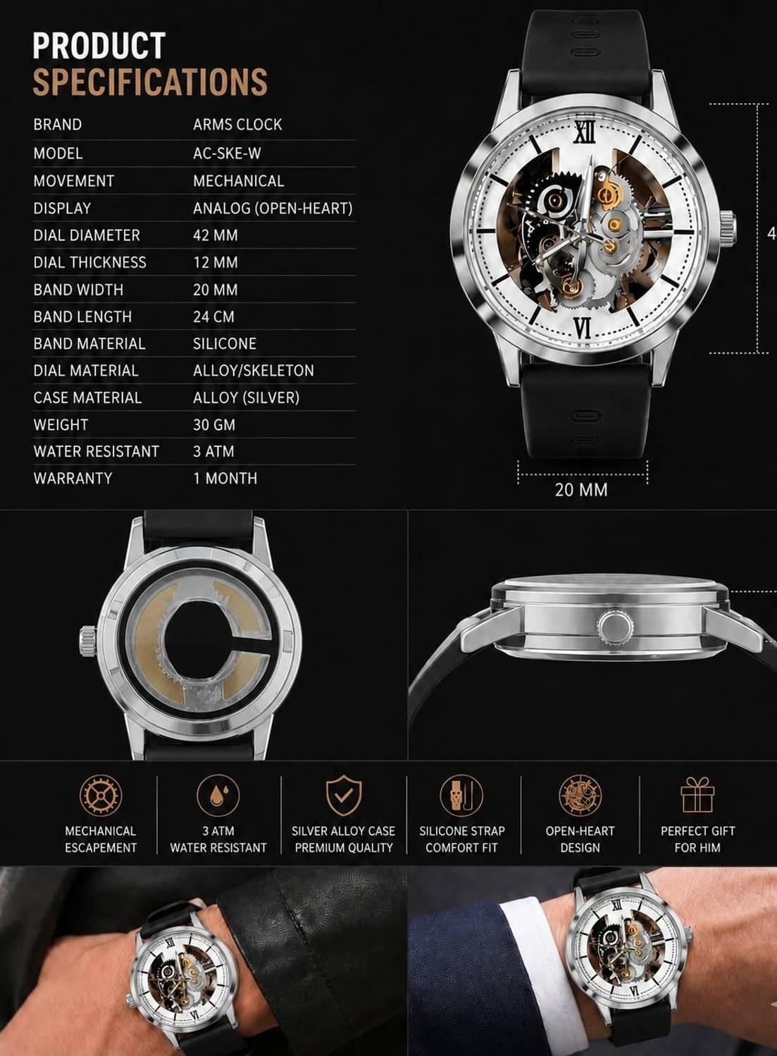 Armsclock Royal Analog Watch for Men & Women - Image 3