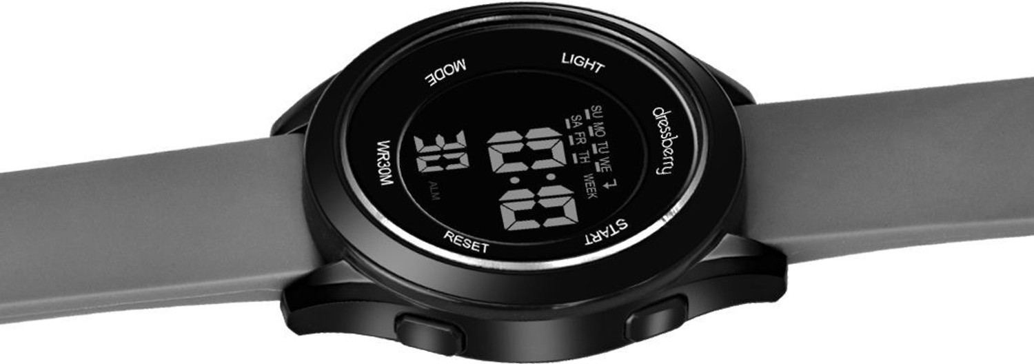 Image of Dressberry Multi-Function Sporty Digital Watch for Women with Silicone Strap Digital Watch - For Women