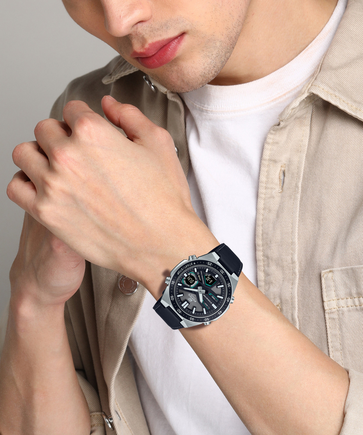 Image of CASIO EFV-C110L-1AVDF Edifice Analog-Digital Watch - For Men