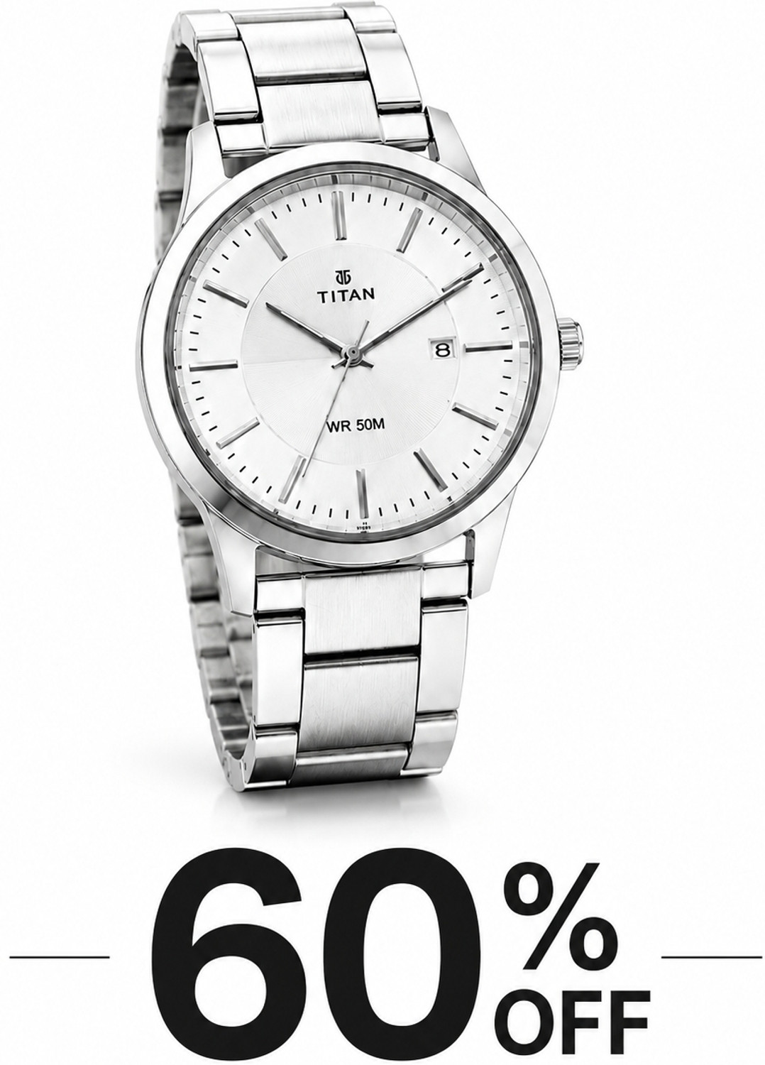 Image of RKTRADERS Classic Silver Analog Wrist Watch Primium series Analog Watch - For Men