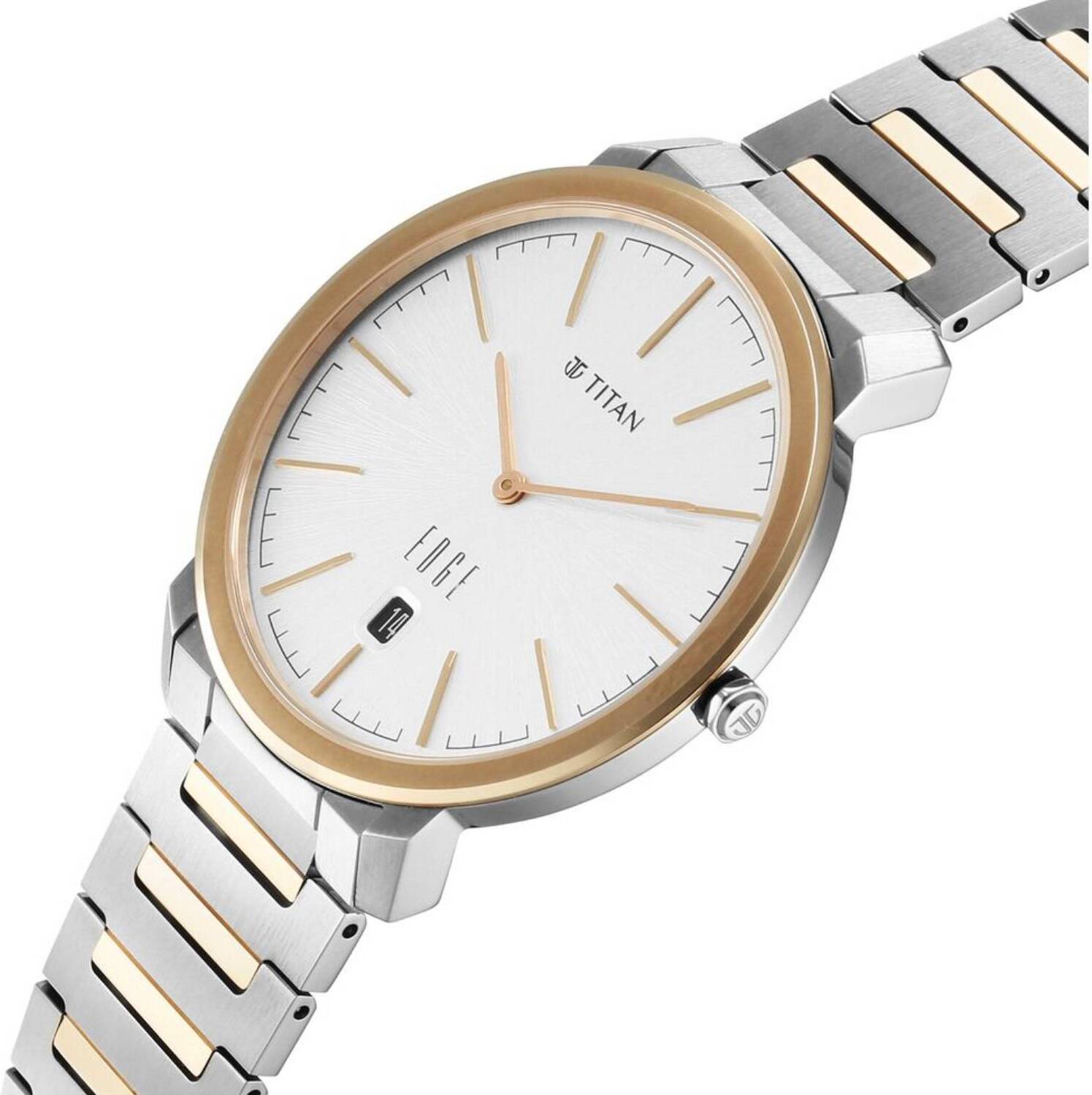 Titan Meister Quartz Analog White Dial Rose Gold Watch - Image 4