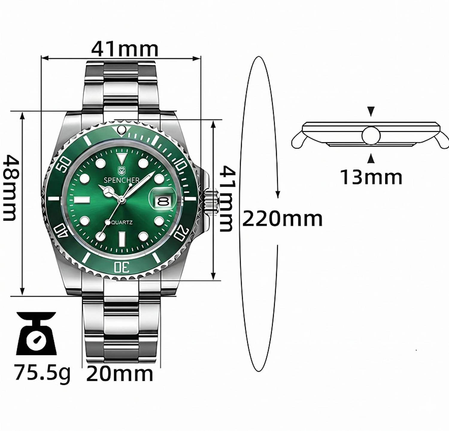 Spencher Classic Series SP-3501 Men's Watch - Image 3
