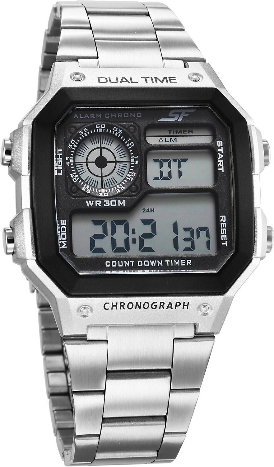 SONATA SF Hexa Metal Digital Black Dial Watch - Image 3