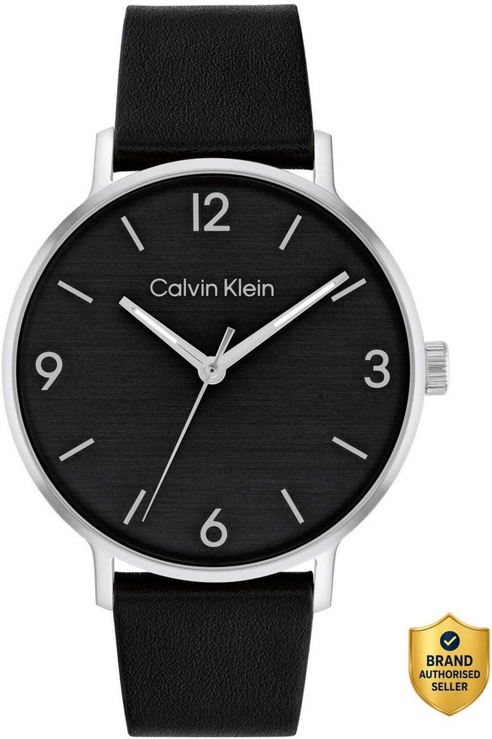 Calvin Klein Modern Modern Qtz Basic Bla Round Dial 's / Analog Watch - For Men
