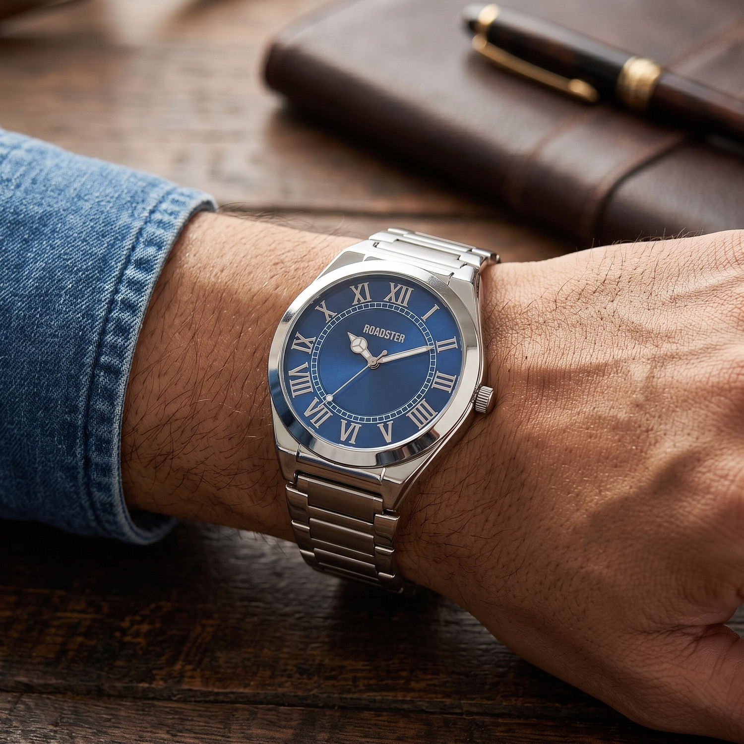 Image of Roadster Big Dial Analog Watch - For Men RD-17-BLUE