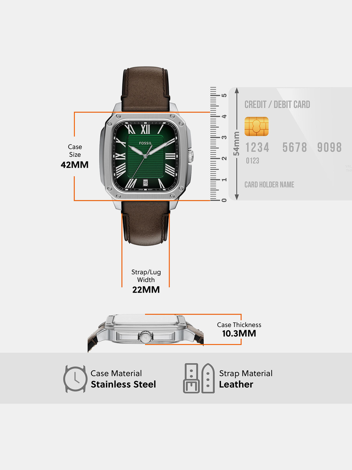 Image of FOSSIL Crosby Crosby Analog Watch - For Men