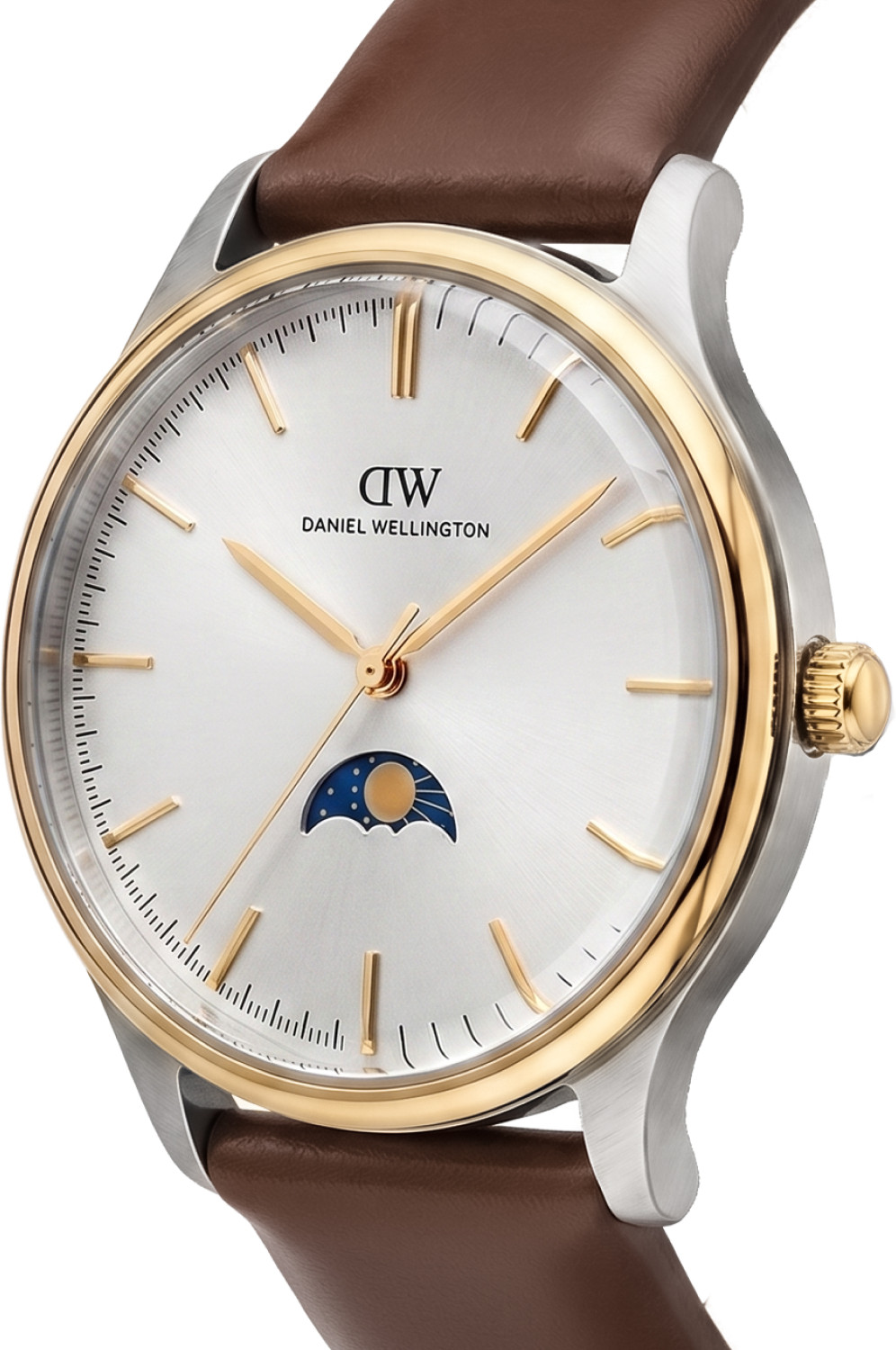 Image of DANIEL WELLINGTON P3H & Moon-Phase, White Dial Analog Watch - For Men
