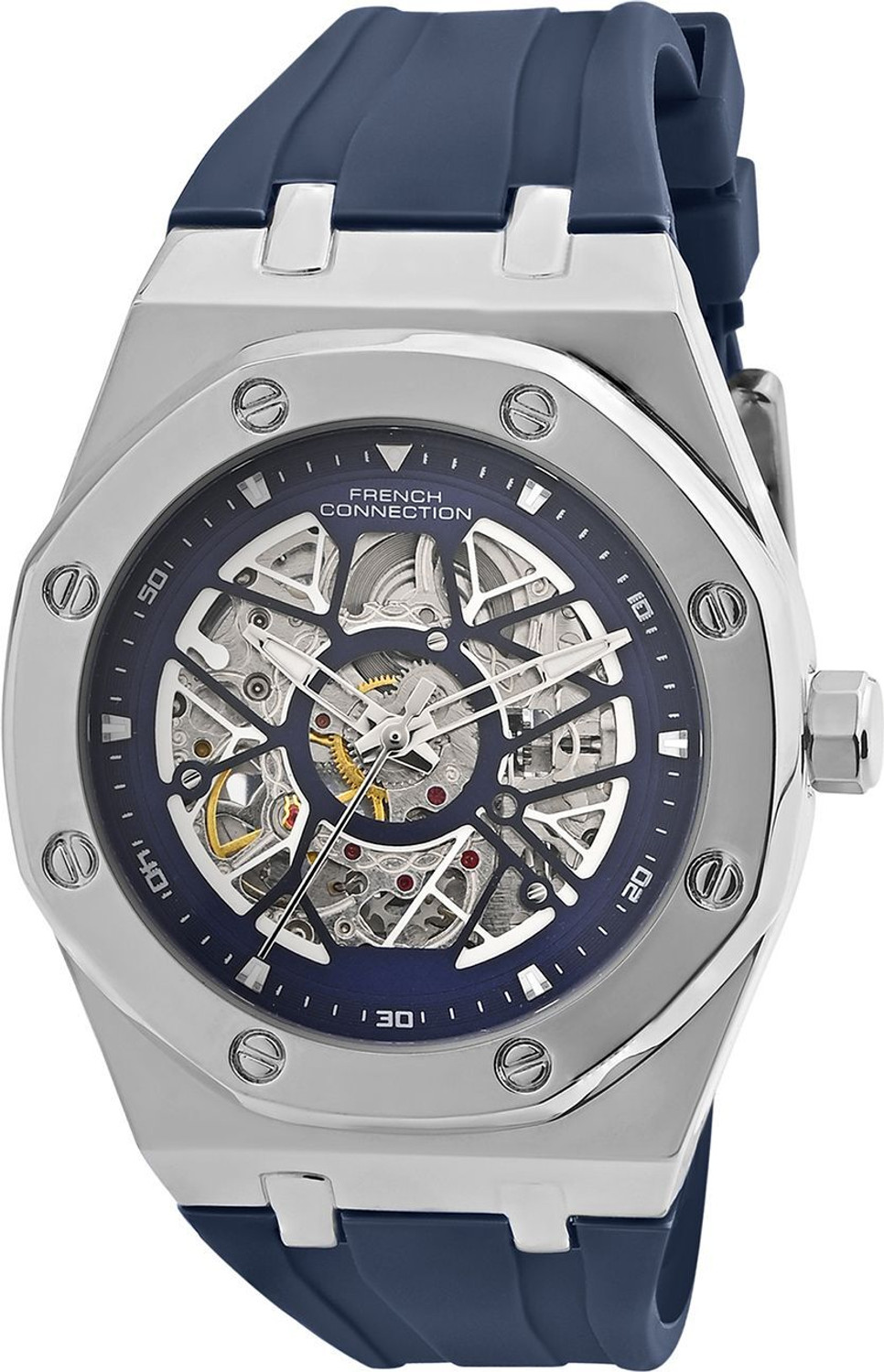 Image of French Connection Blue Sunray Dial | Men's Blue Automatic Watch Analog Watch - For Men