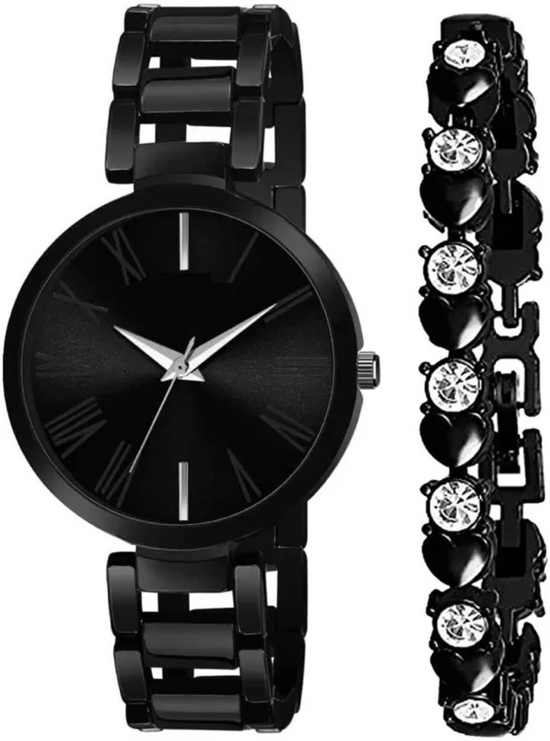 BHAKTVATSAL New Premium Quality Ethnic Flower Dial Designer metal Belt Analog Watch Designed Fancy Watch with Stylish Bracelet Analog Watch  - For Girls