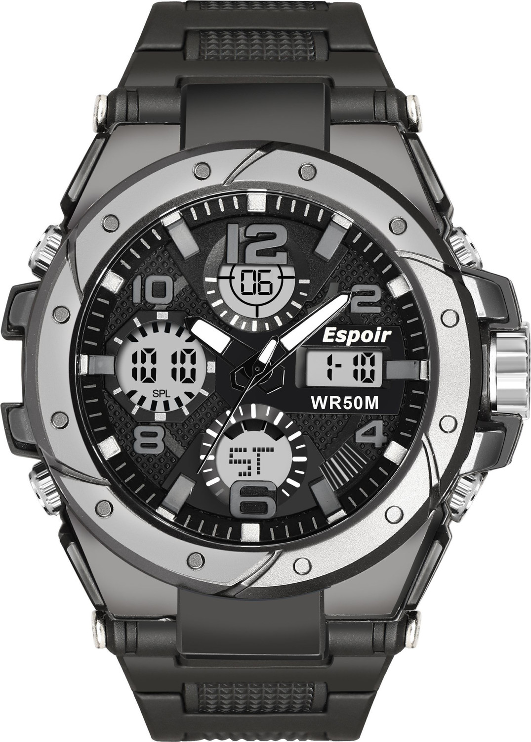 Image of Espoir 9025 Elegant Sports Analog Digital Elegant Sports Analog Digital Water Resistant Analog-Digital Watch - For Men