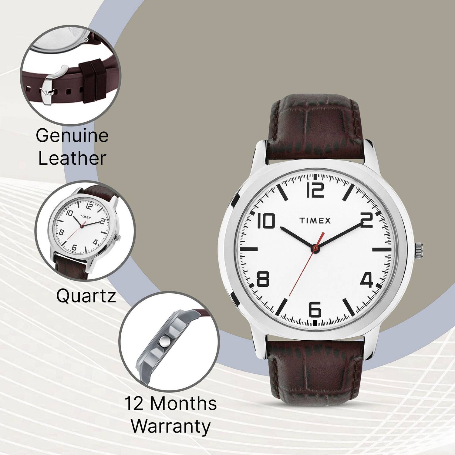 TIMEX TW0TG8200 White Dial Analog Watch for Men - Image 3