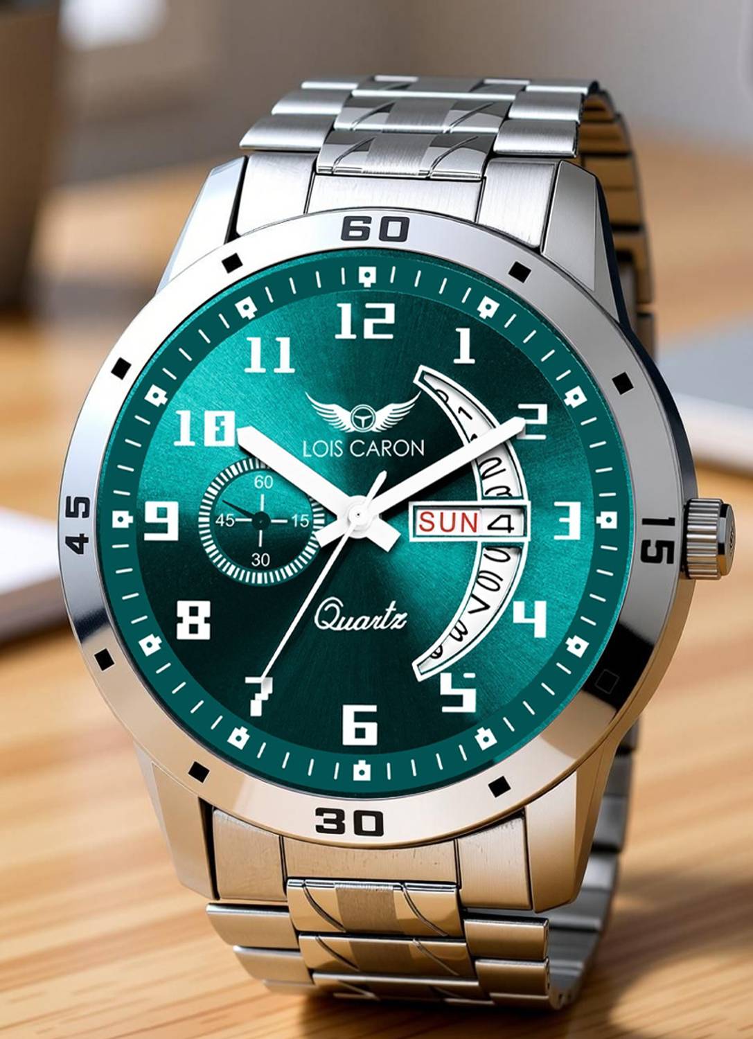 LOIS CARON LCS-8326 Green Dial Men's Watch - Image 3