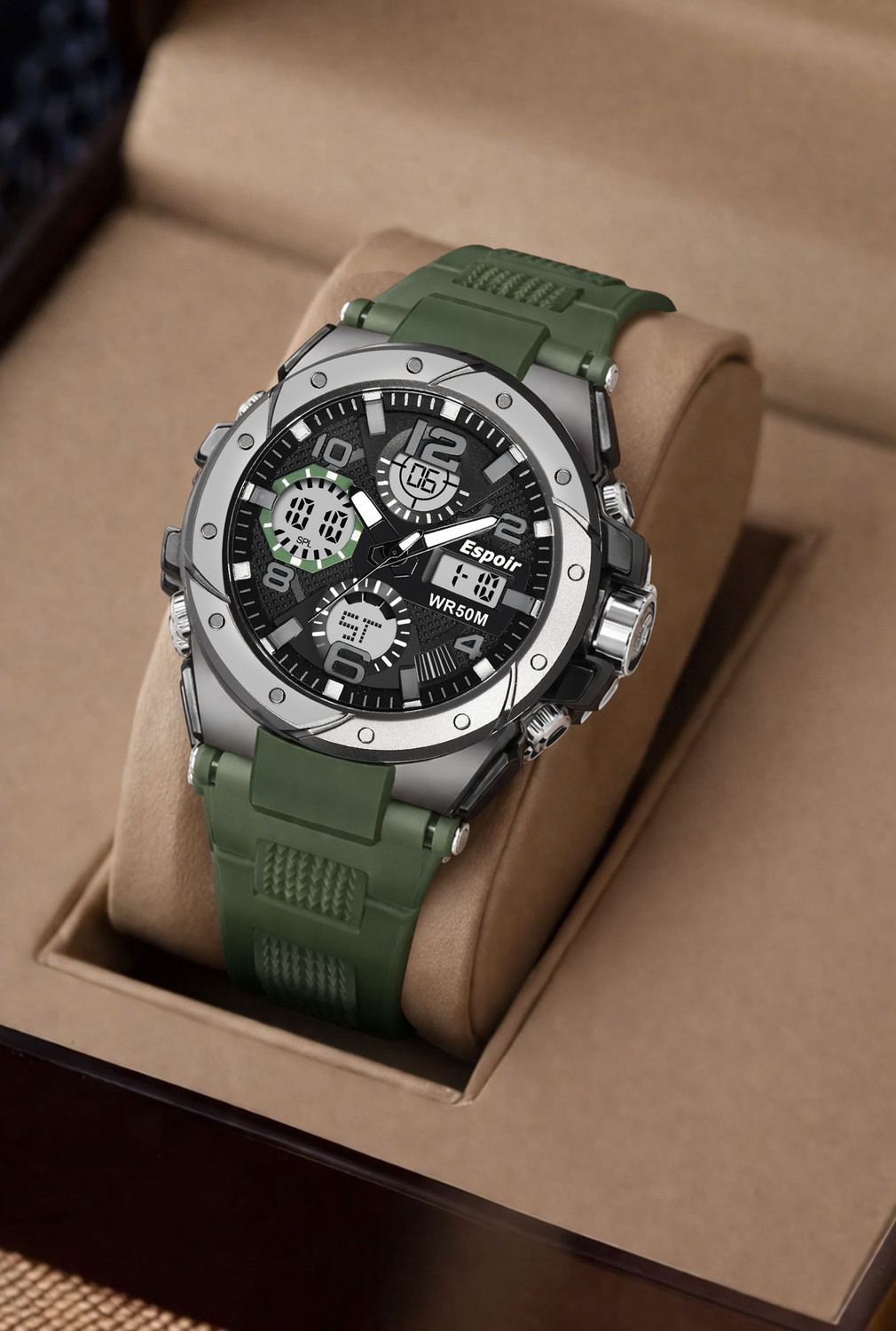 Image of Espoir 9025 Elegant Sports Analog Digital Elegant Sports Analog Digital Water Resistant Analog-Digital Watch - For Men