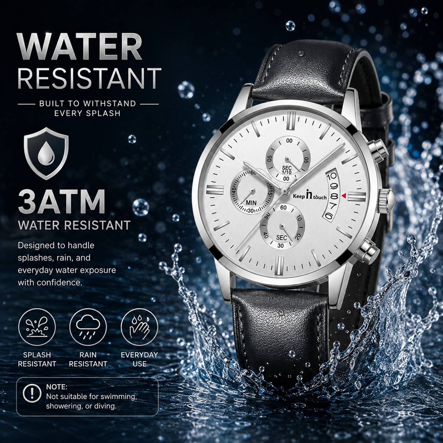 Keep n Touch KnT-1022 Men's Silver Watch - Image 3