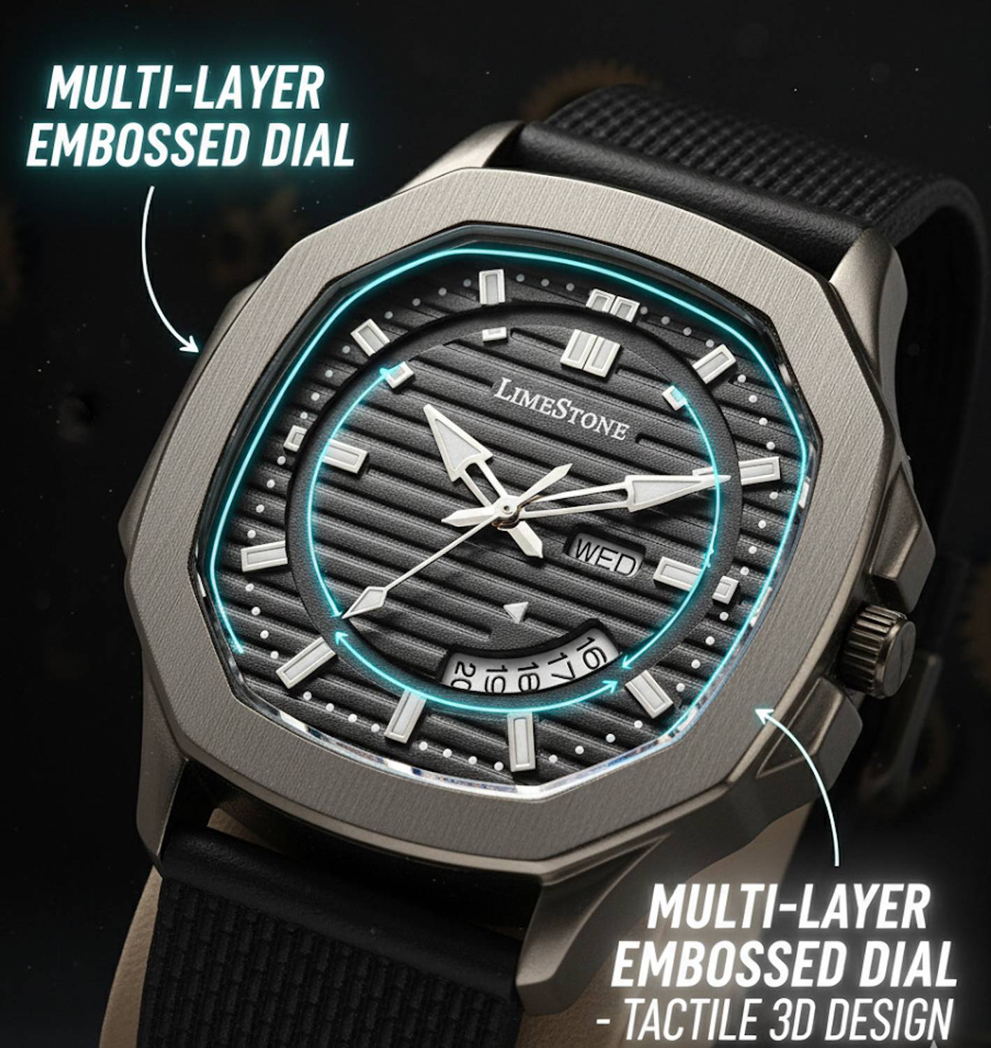 LIMESTONE OTUS Grey Edition Men's Watch - Image 3