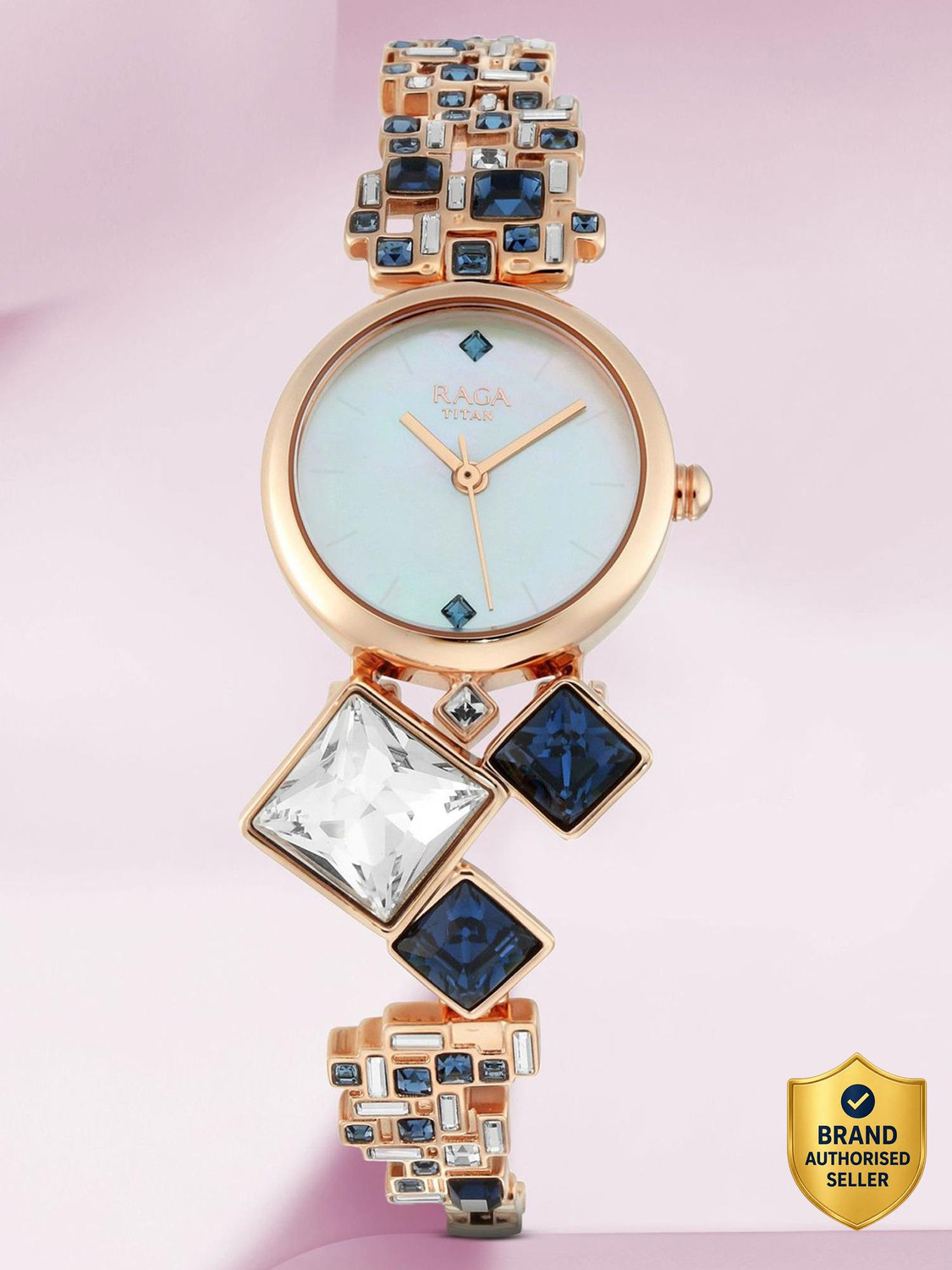 Image of Titan NQ95106WM02F Raga Cocktail Analog Watch - For Women
