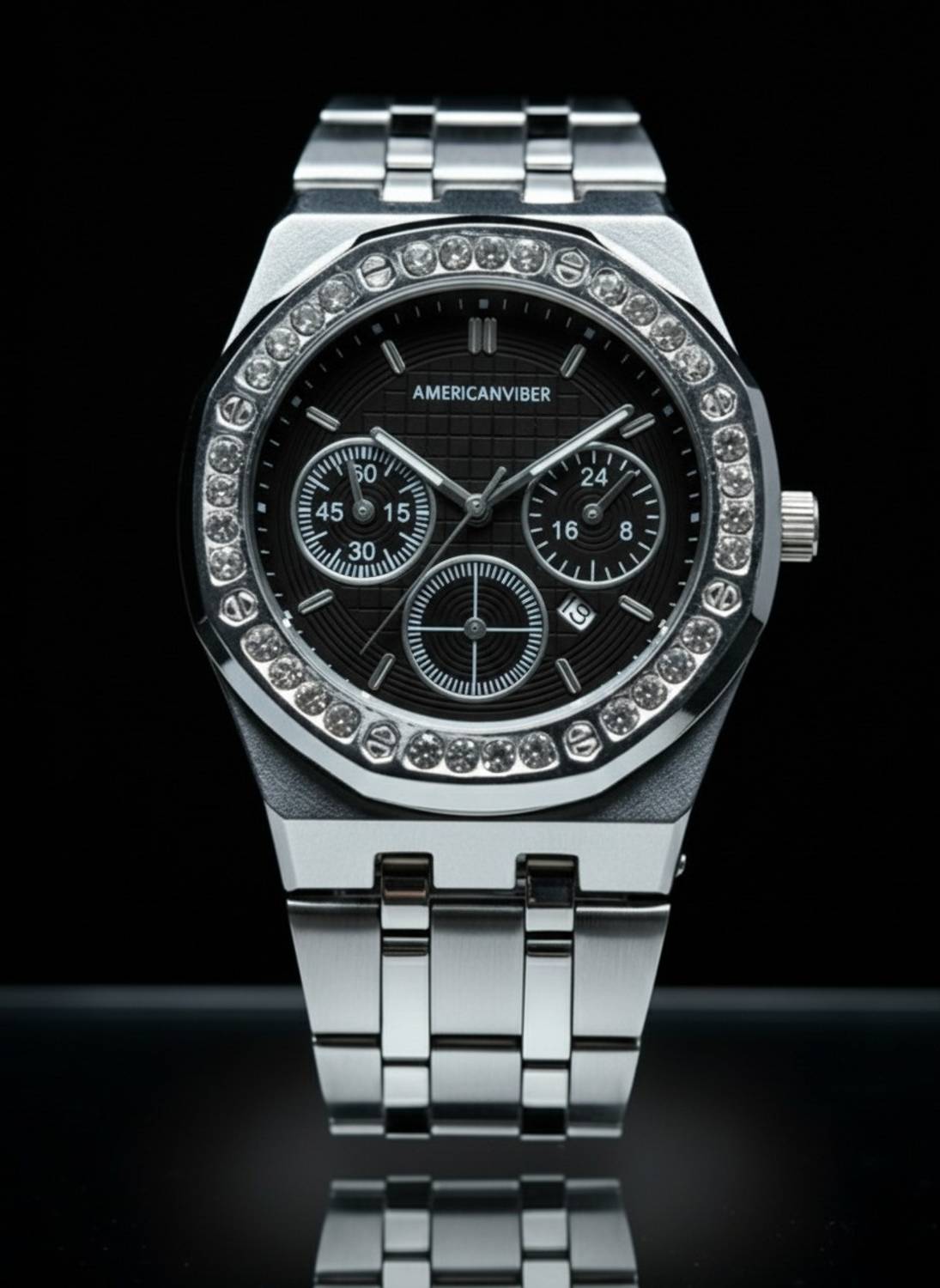 Americanviber AVM0038 Diamond Studded Watch - Image 5