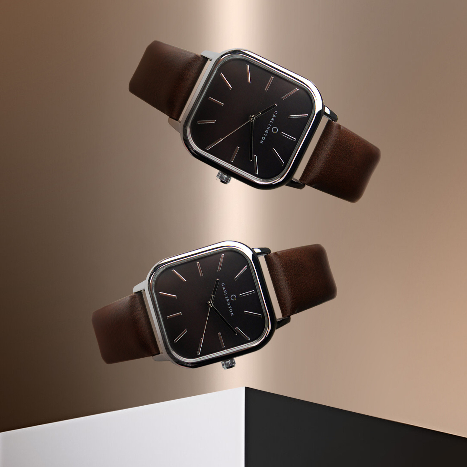 Image of Carlington CT 1078 Brown Carlington Aristocrat Series Premium Gents Wrist Watches Analog Watch - For Men