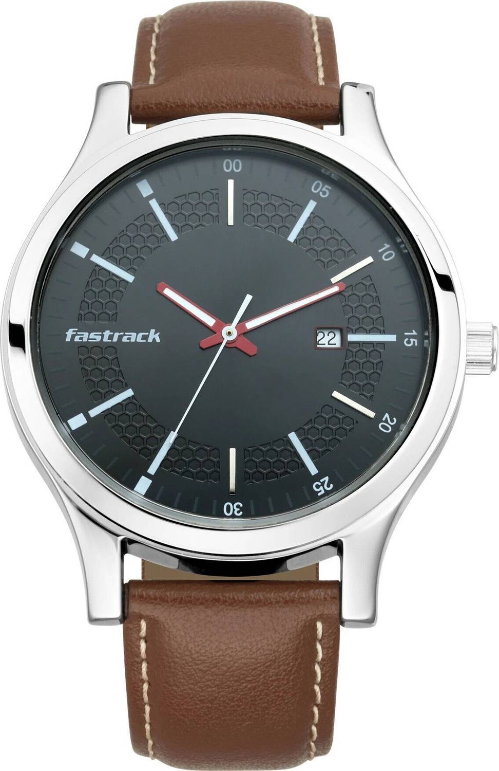 Fastrack 3240SL02 Black Dial Brown Leather Men's Watch - Image 2