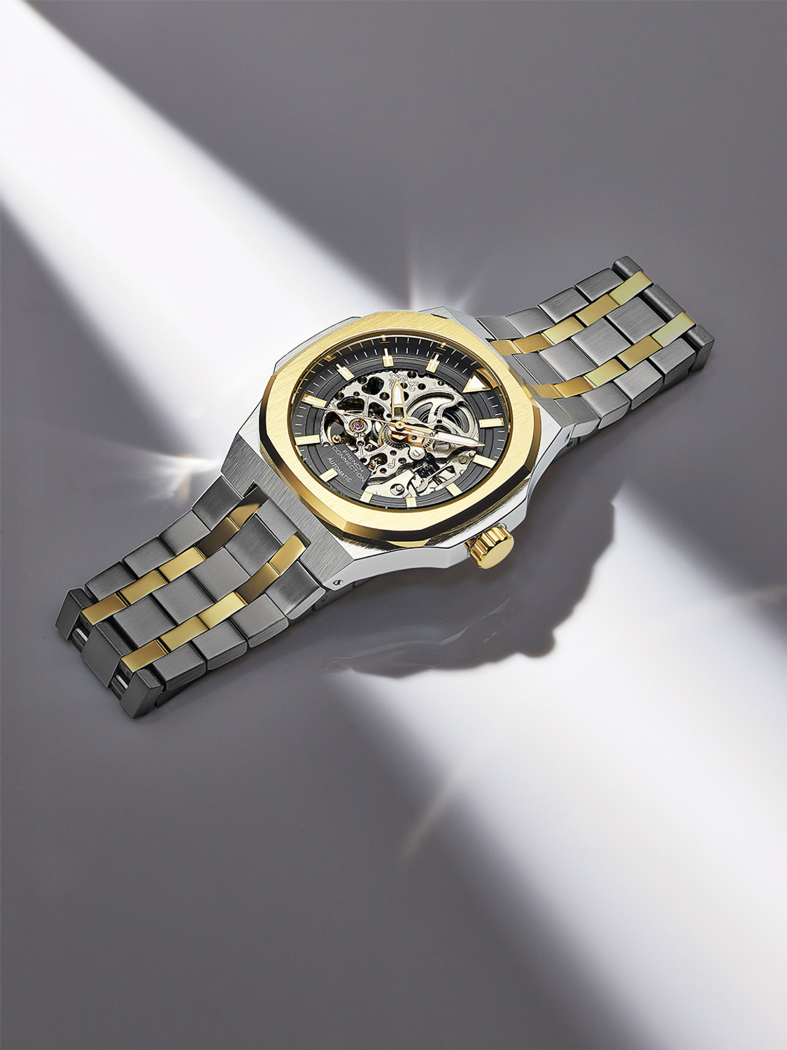 Image of French Connection French Connection Skeleton Dial Stainless Steel Automatic Watch for Men Analog Watch - For Men